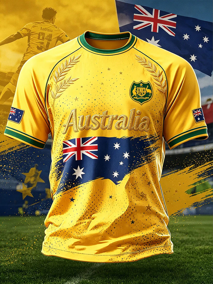 Men's Australian football Lover short sleeves t-shirt