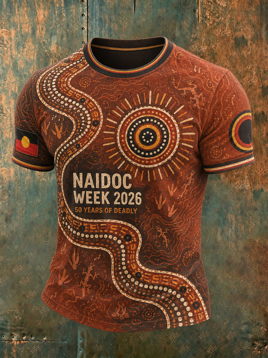 Men's Naidoc Weeks Australia Short Sleeves T-Shirt