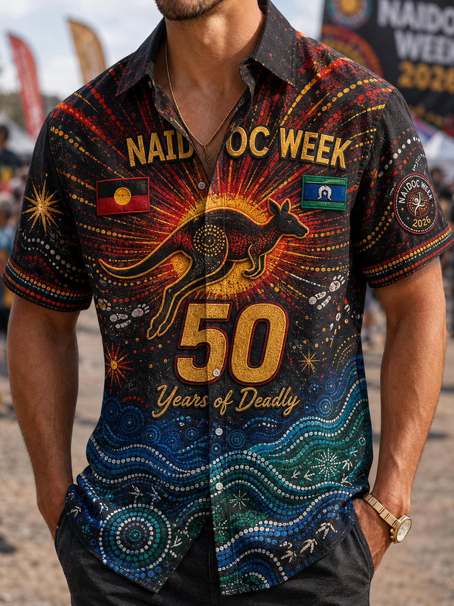 Men's Naidoc Week Australia Shirt Short Sleeve