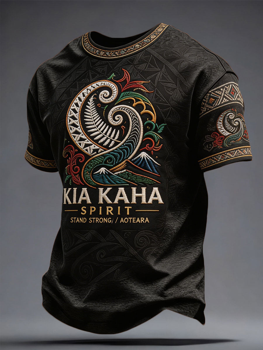 Men's NZ Maori Art Printed T-shirt