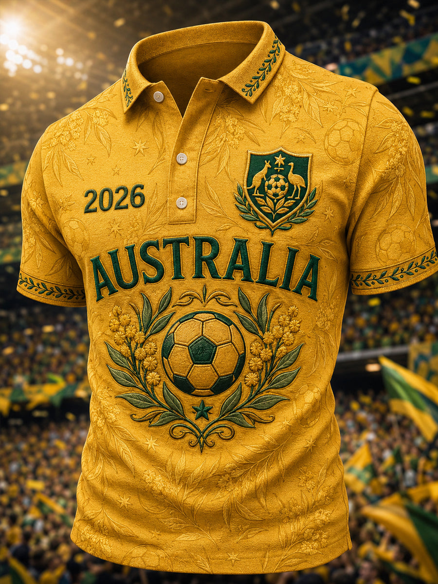 Men's Australia Soccer Fan Gift Short Sleeve Top