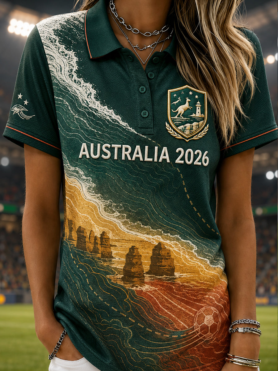 Women's Australia Football Polo T-Shirt