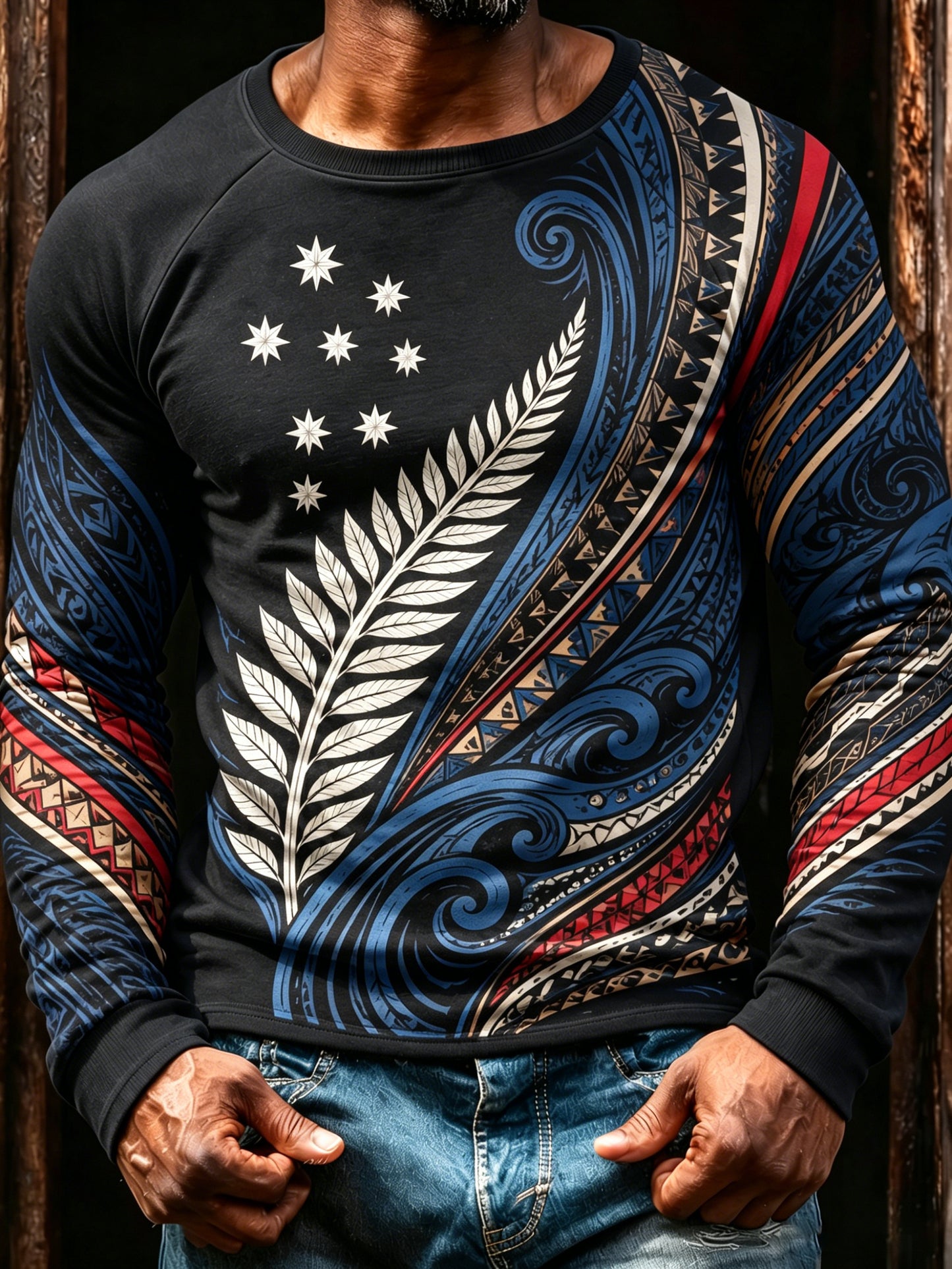 Men's New Zealand Maori Culture Maori New Year Elements Art Print Top