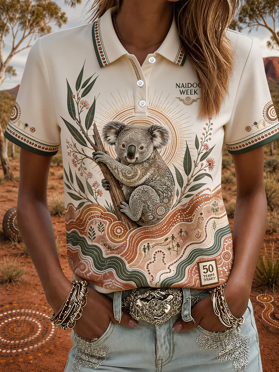 Women's Australia Aboriginal Culture NAIDOC Week Printed Casual Tops