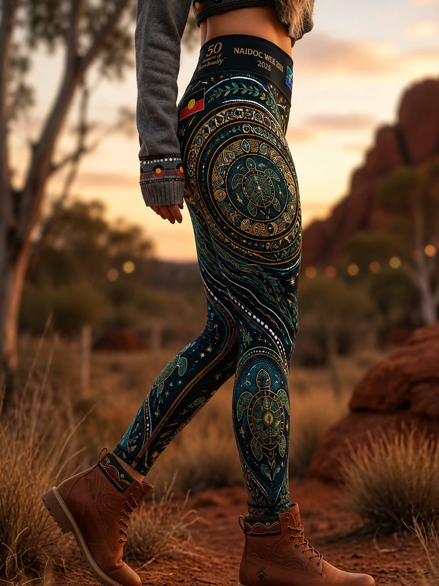 Women's Australia Naidoc Week High-Waisted Slim Fit Casual Leggings