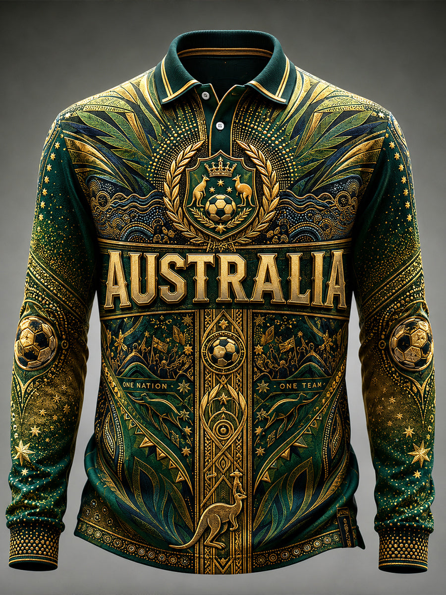 Men's Australia Football Long Sleeve Shirt