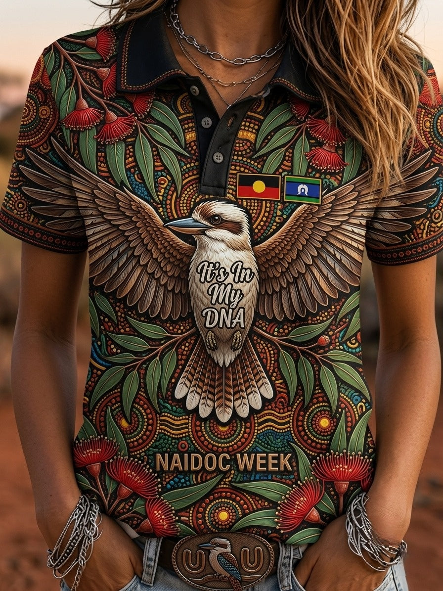 Women's AU Aboriginal Culture IT'S IN MY DNA Short-Sleeve Polo Shirt
