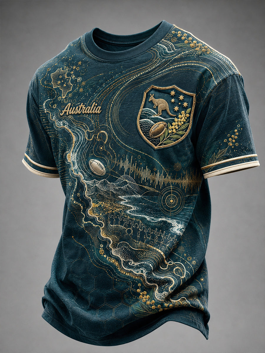 Men's Australia Football Short Sleeves T-Shirt