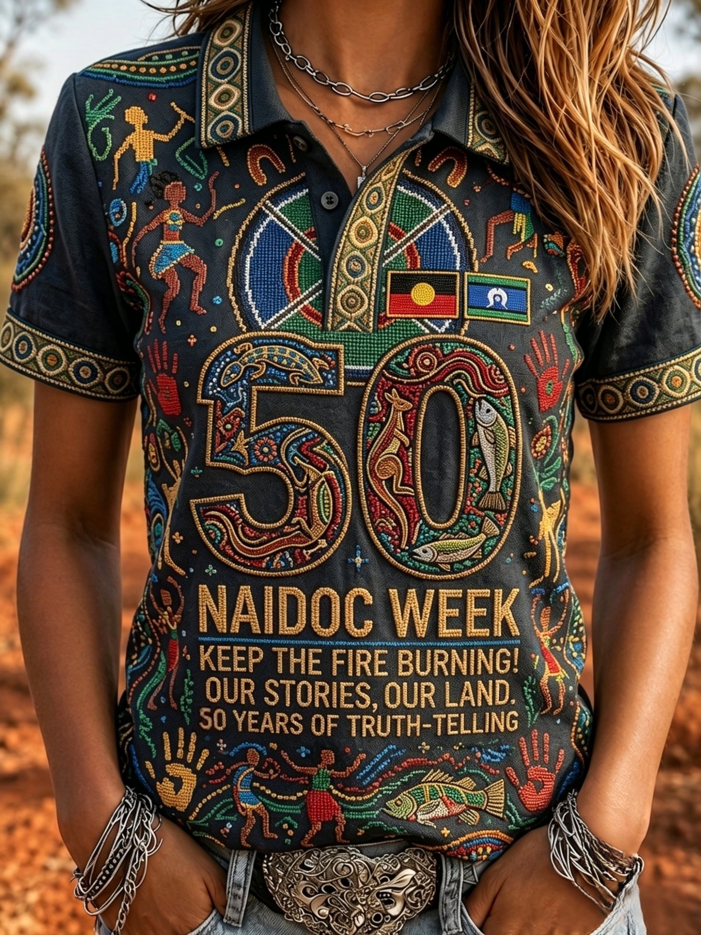 Women's Australia Naidoc Week Polo T-Shirt