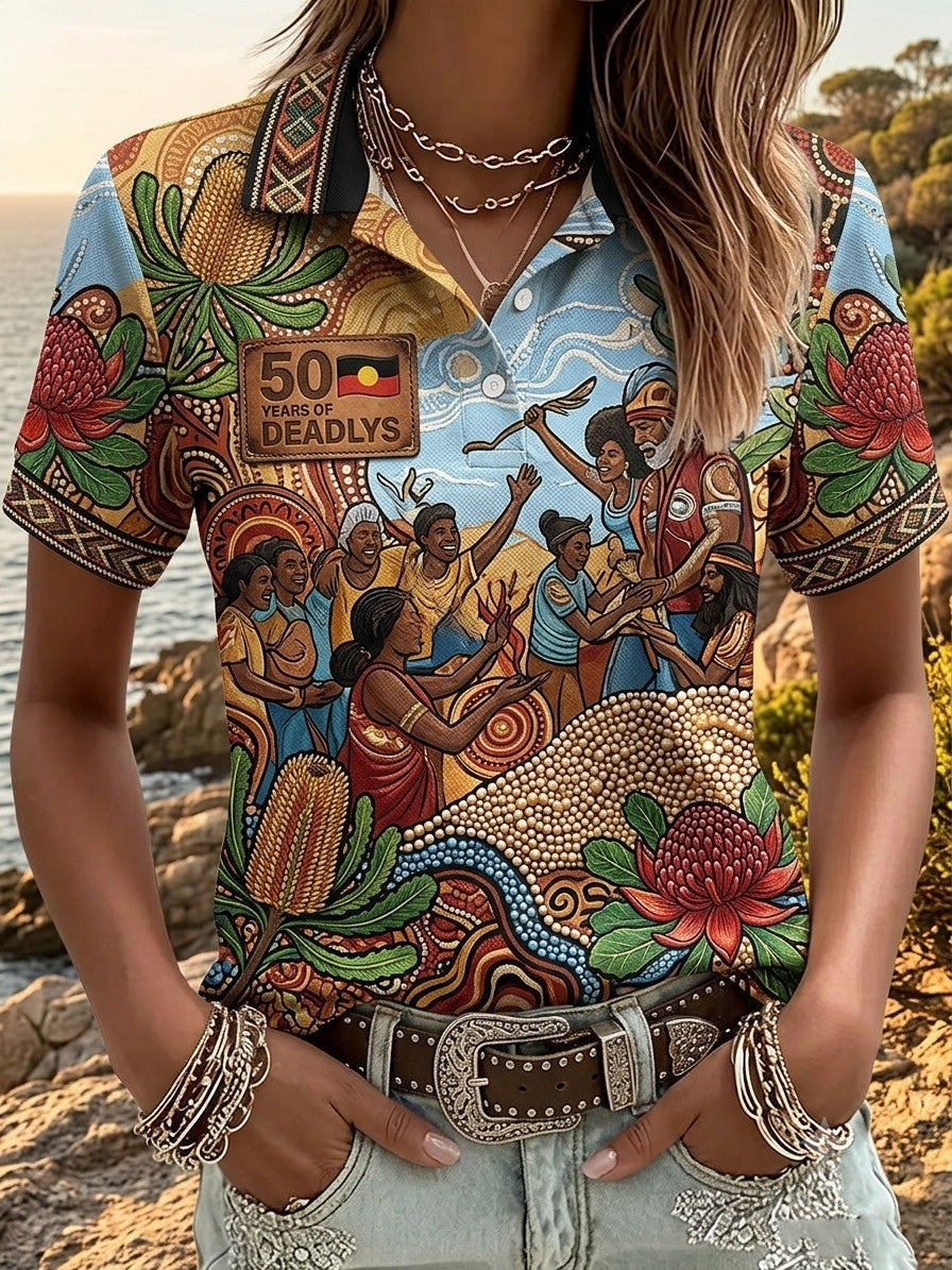 Women's Australia Naidoc Week Polo T-Shirt
