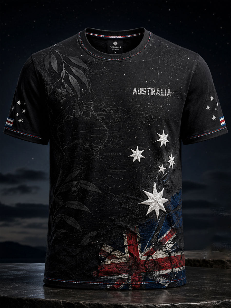 Men's Australia Pride Art Printed T-shirt
