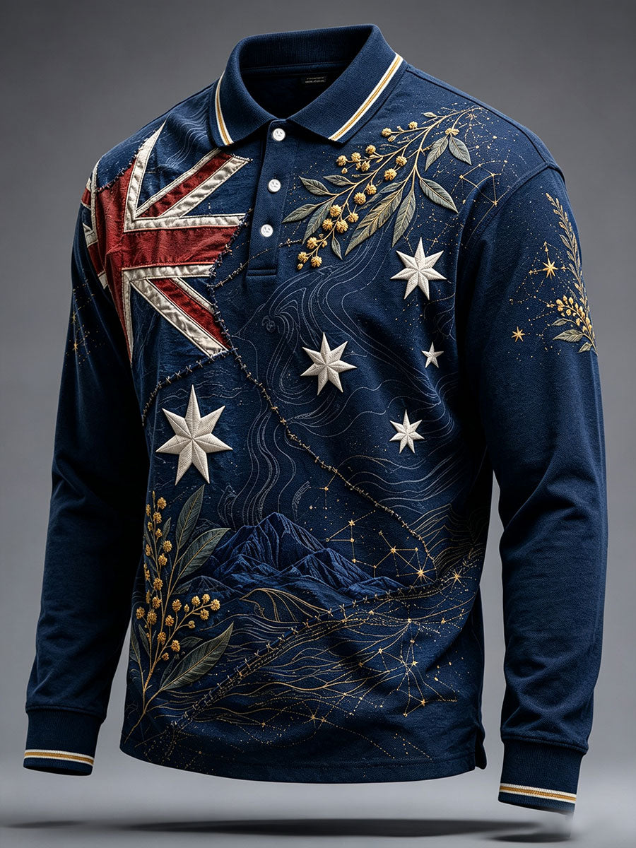 Men's Aussie Pride Australia Art Printed Casual Tops