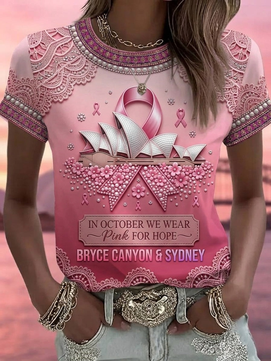 Women's Breast Cancer Awareness Australia T-Shirt