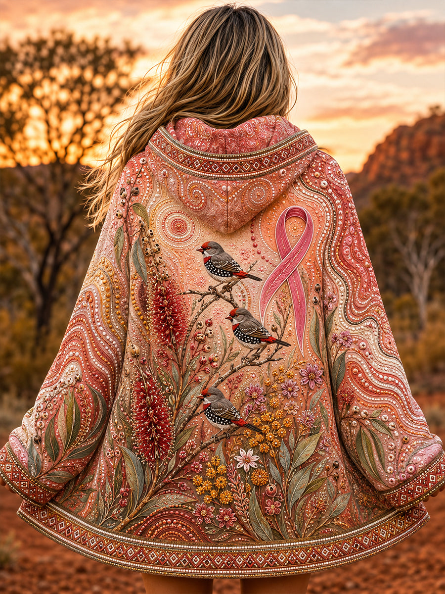 Women's Australia Breast Cancer Awareness Zip-Up Hoodie