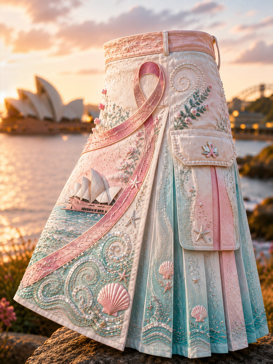 Women's Breast Cancer Awareness Australia Printed Skirt
