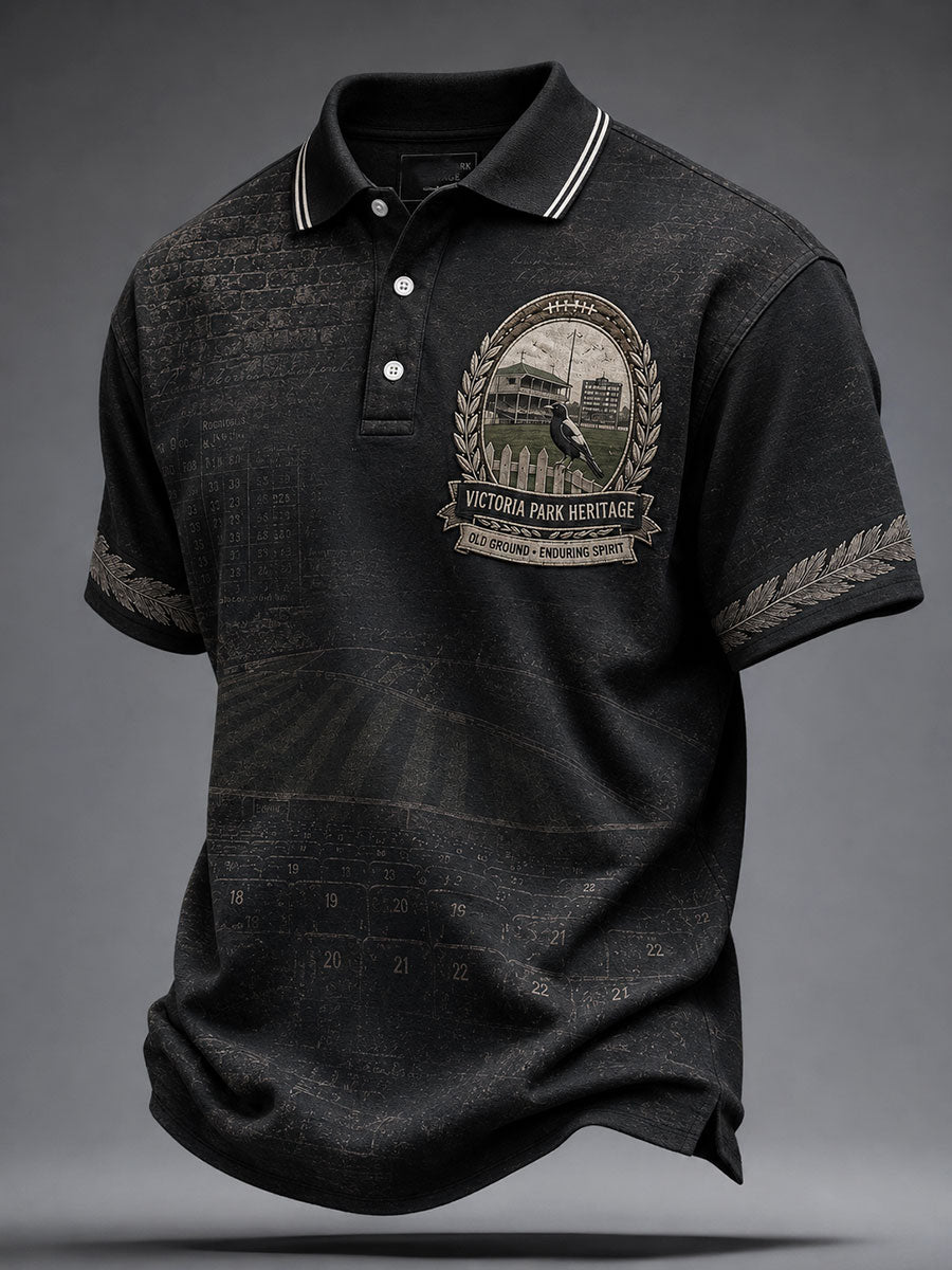 Men's AU Footy Lover Magpies Art Printed Casual Tops