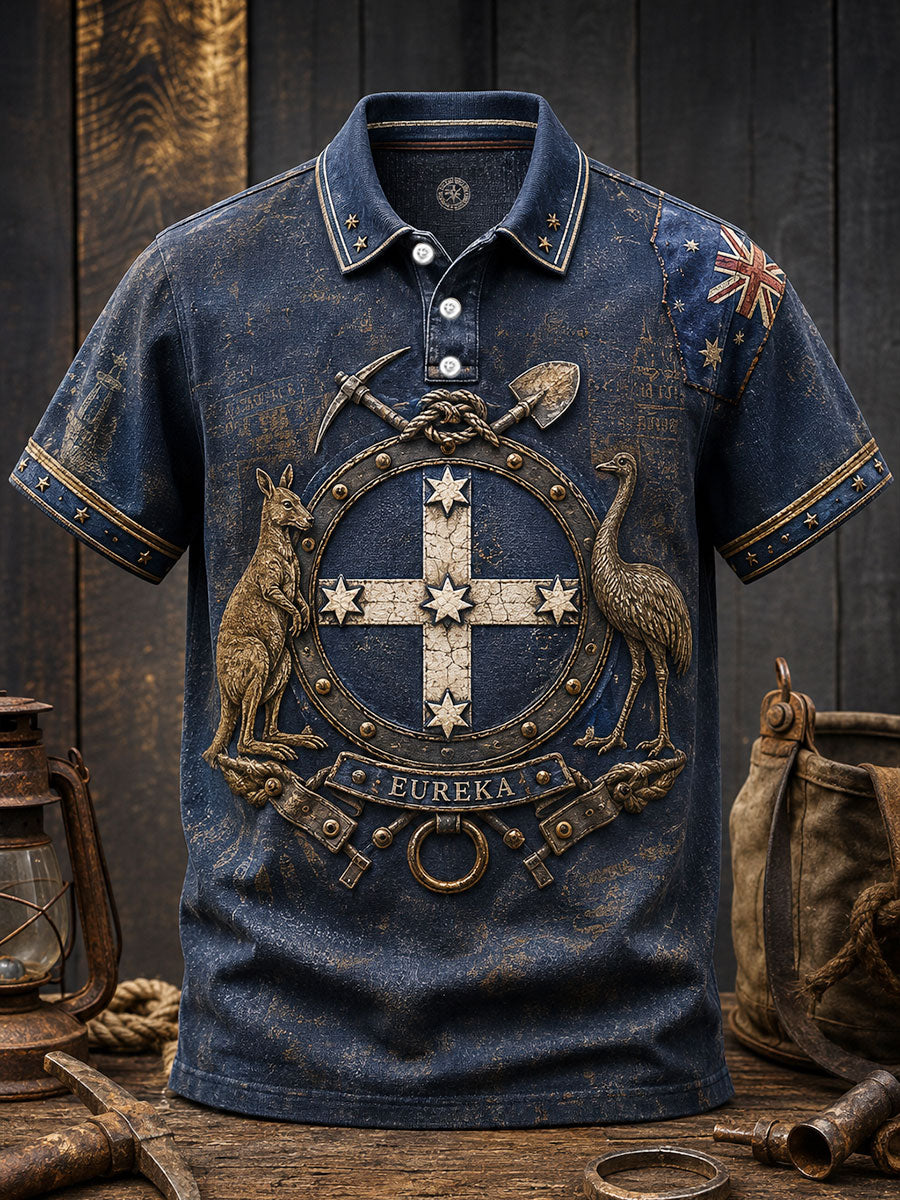 Men's Australia Eureka Art Printed Casual Tops