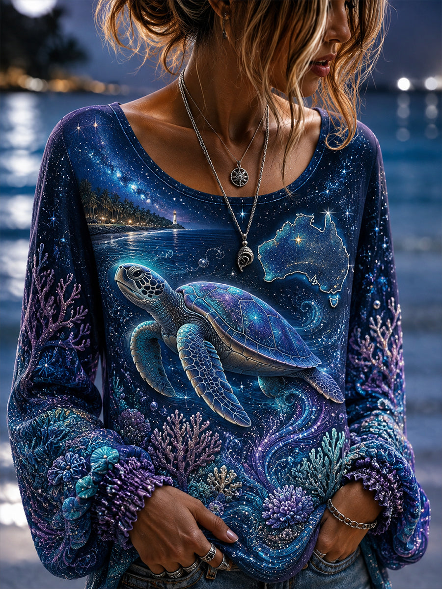 Women's Australian Animals Cotton-Linen Shirt
