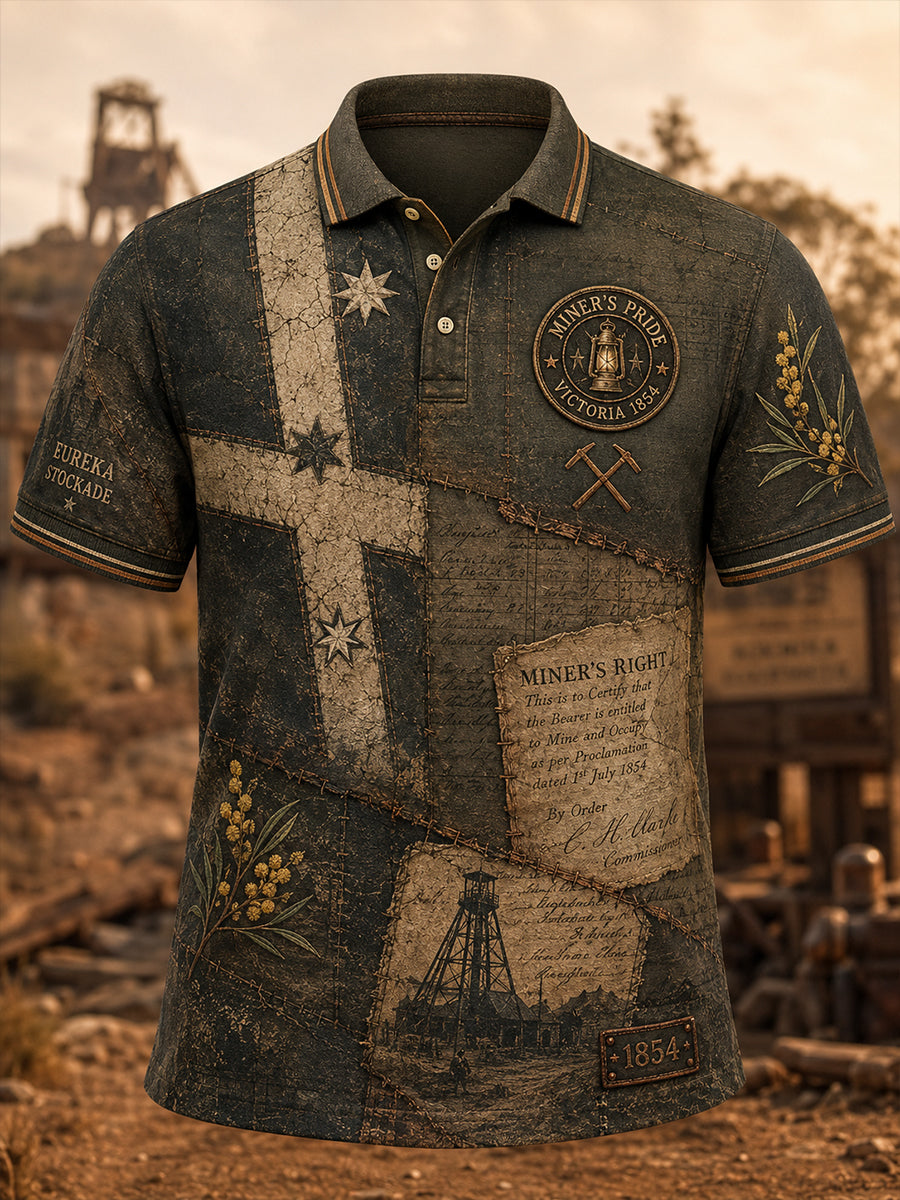 Men's Australian Eureka Flag Short Sleeve Shirt