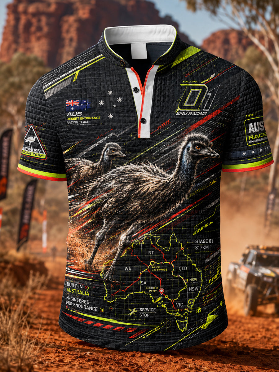 Men's Australian Animals Short-Sleeve Polo Shirt