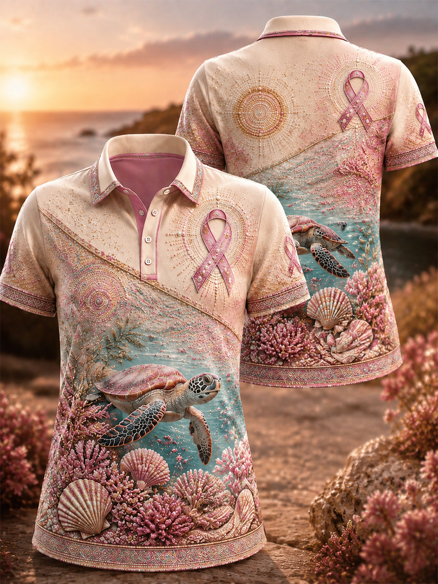 Women's Breast Cancer Awareness Australia Polo T-Shirt