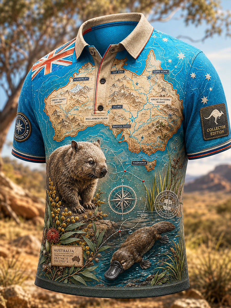 Men's Australian Animals Short Sleeve Shirt