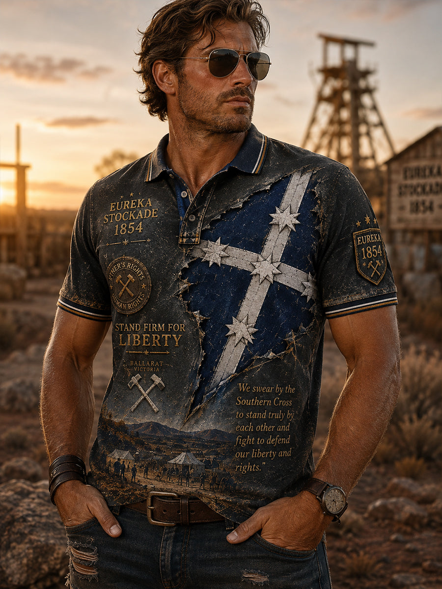 Men's Australian Eureka Flag Short Sleeve Shirt