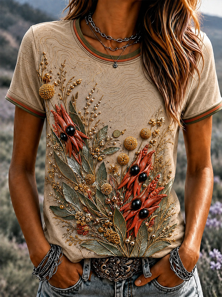 Women's Australian Wildflower Season Short-Sleeved T-Shirt