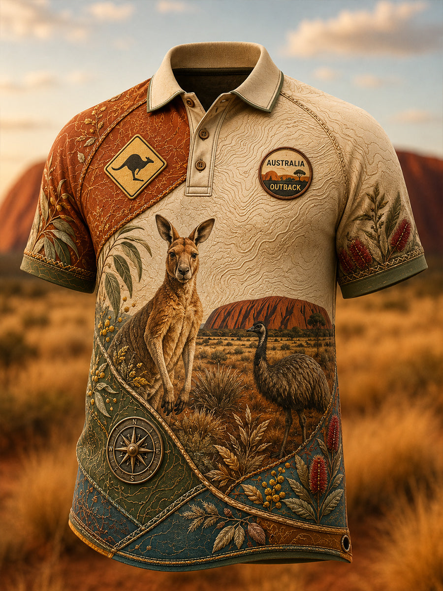 Men's Australian Animals Short Sleeve Shirt