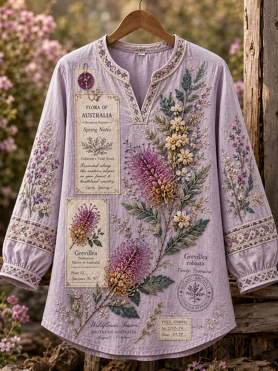 Women's Australian Plants Art Print Casual Top