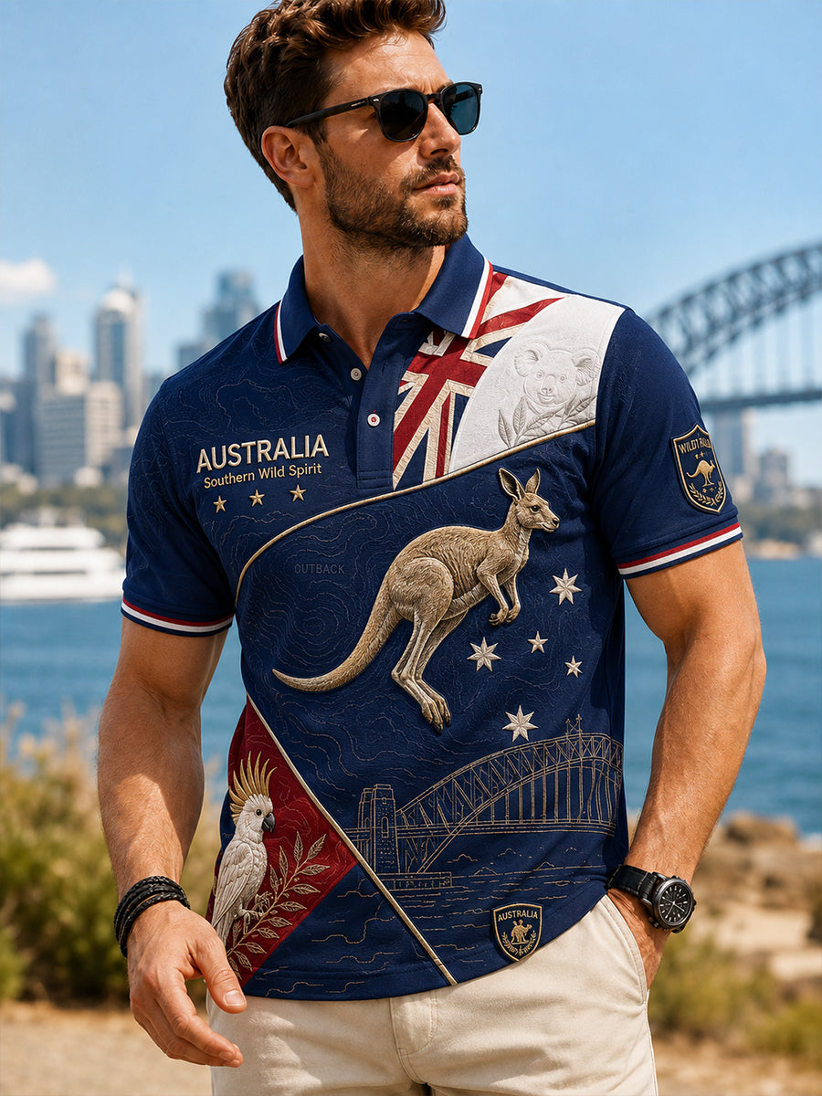 Men's Australian Animals Short Sleeve Shirt