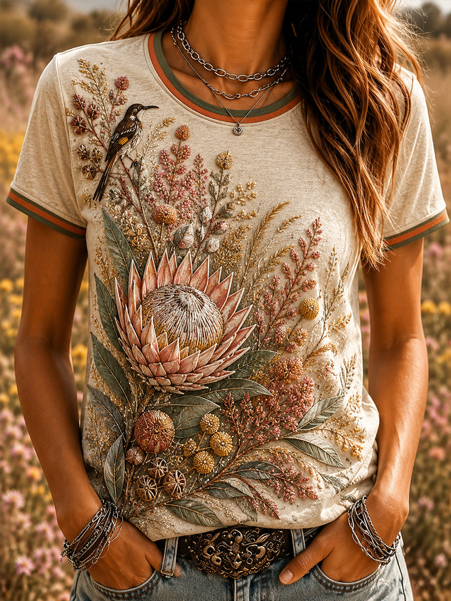Women's Australian Wildflower Season Short-Sleeved T-Shirt