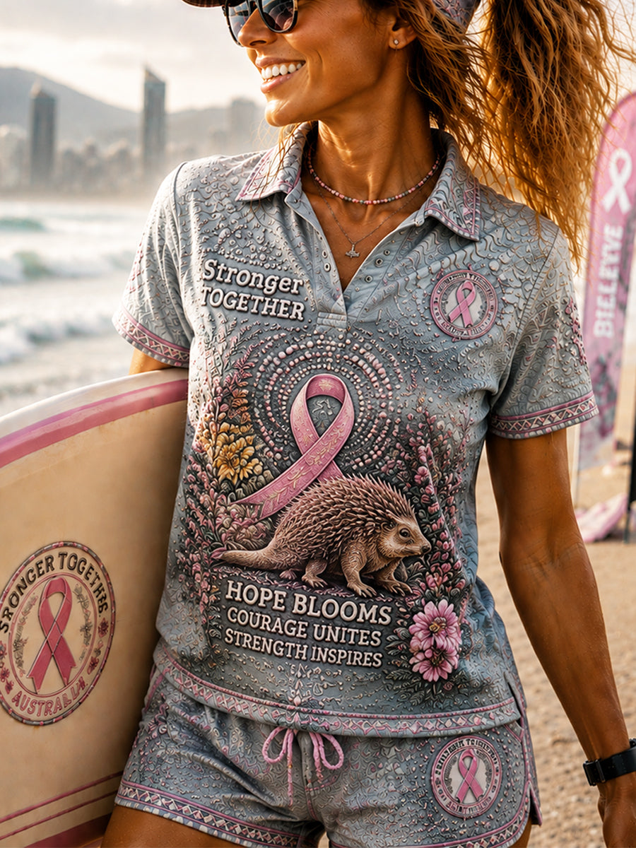 Women's Australian Breast Cancer Awareness Polo T-Shirt