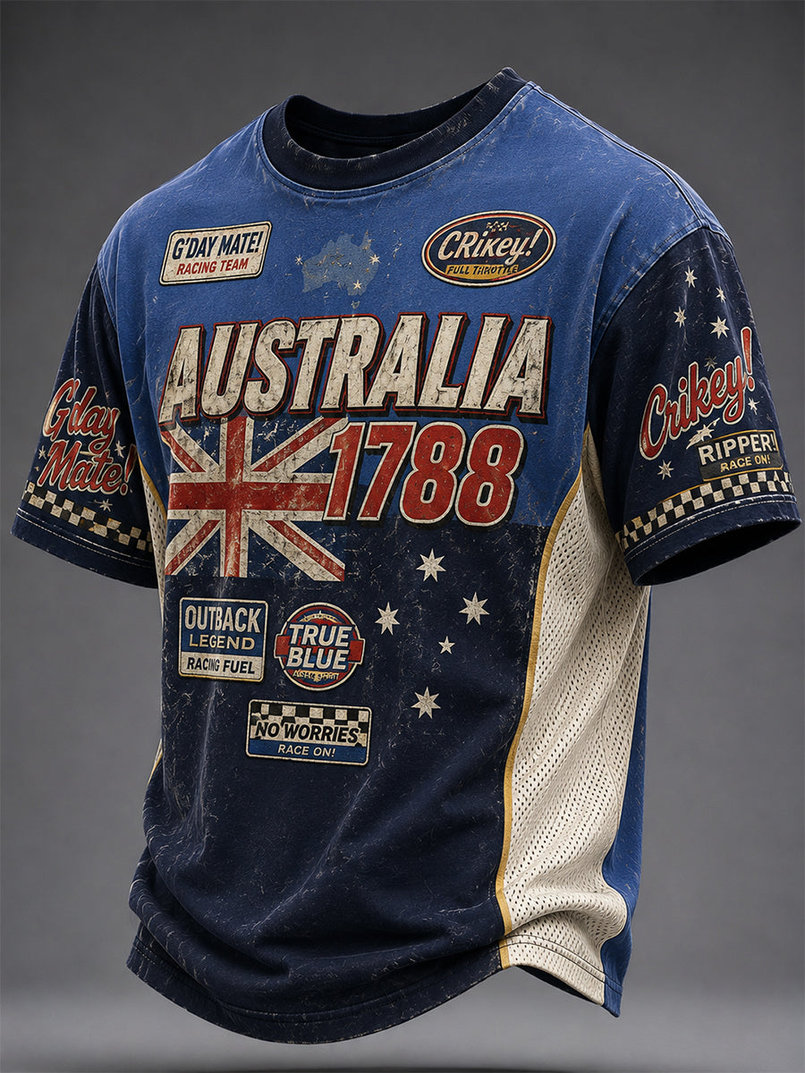 Men's Australia Pride Art Printed T-shirt