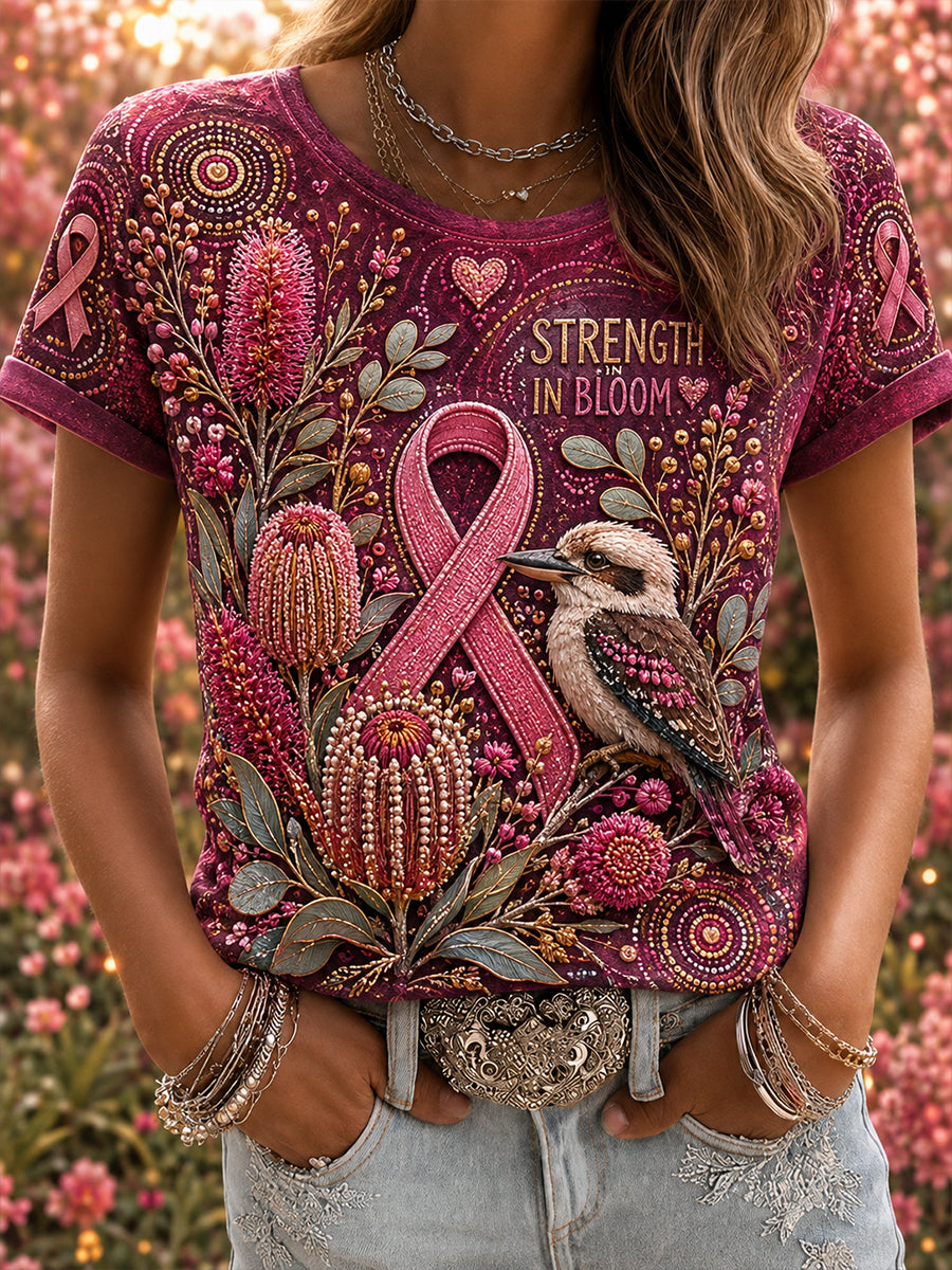 Women's October Breast Cancer Awareness Campaign In Australia Short-Sleeved T-Shirt