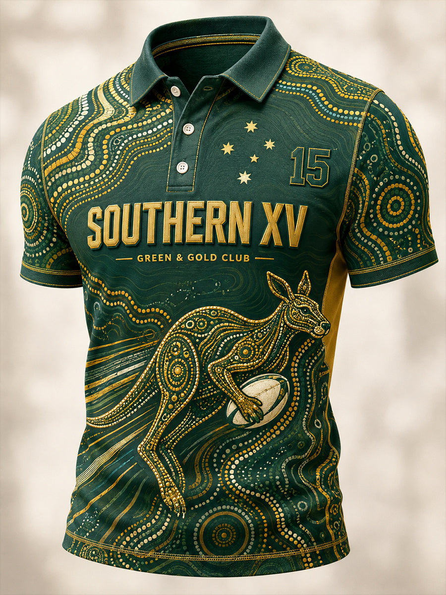 Men's Australian Rules Football Kangaroos Short Sleeve Shirt