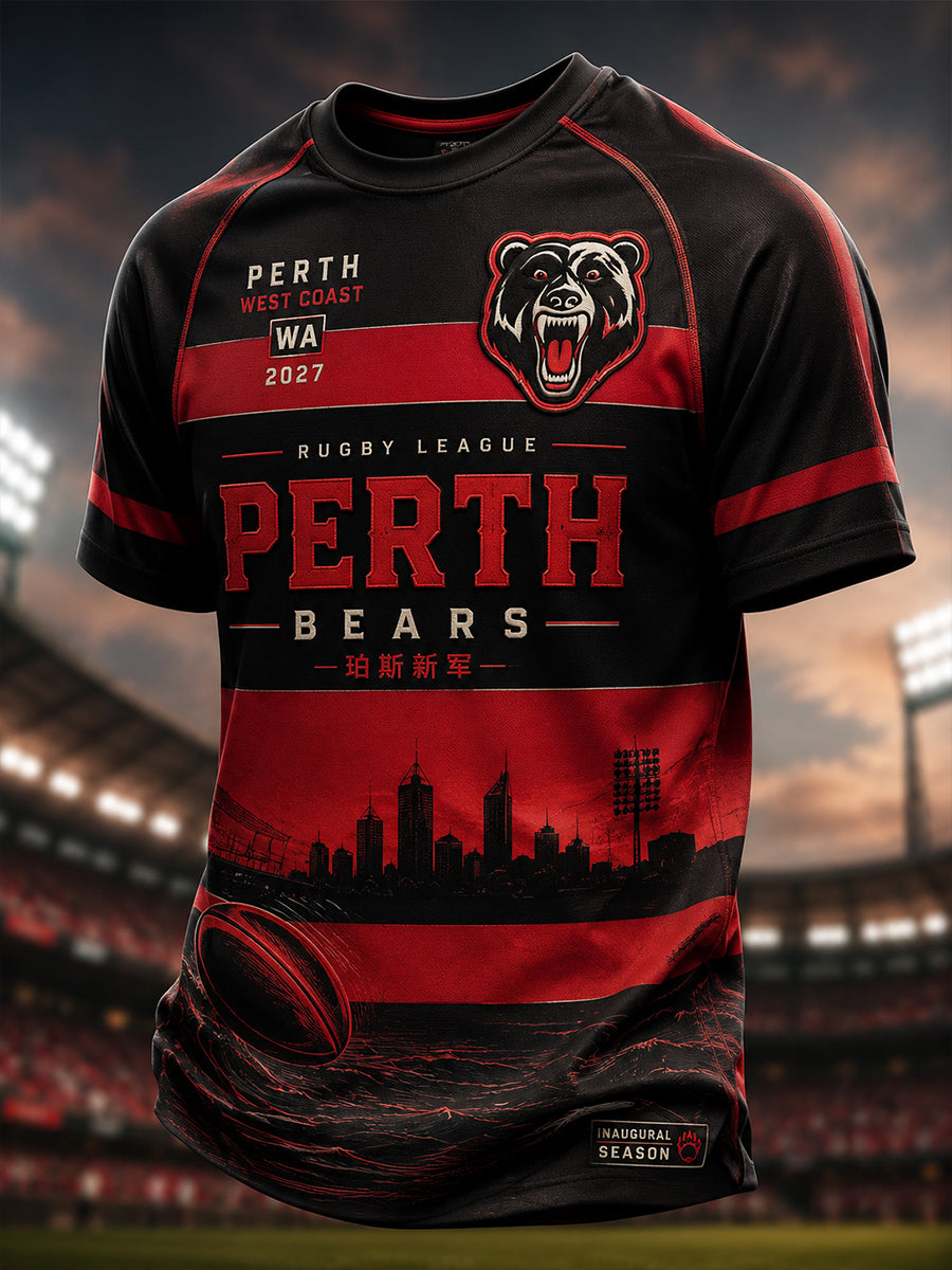 Men's Australian Rugby's Perth Fan Lover Short Sleeves T-Shirt