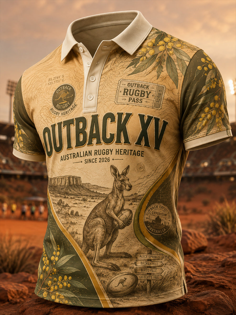 Men's Australian Rules Football Kangaroos Short Sleeve Shirt
