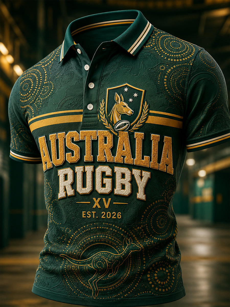 Men's Australian Rules Football Kangaroos Short Sleeve Shirt