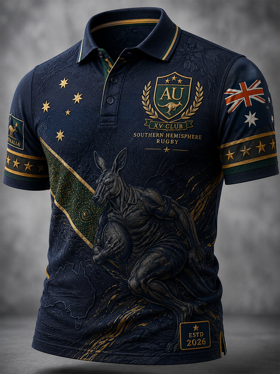 Men's Australian Rules Football Kangaroos Short Sleeve Shirt