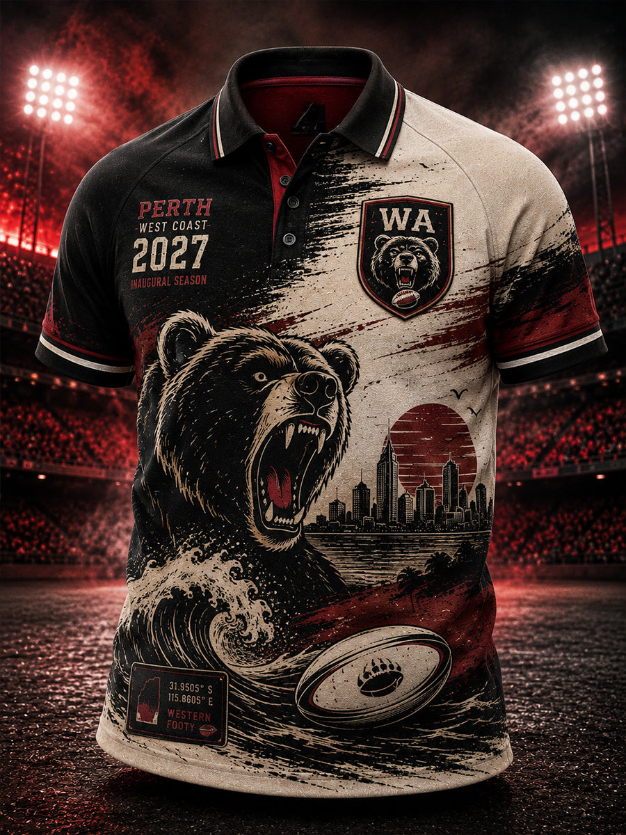 Men's Perth Bears Rugby Fan Short Sleeve Shirt