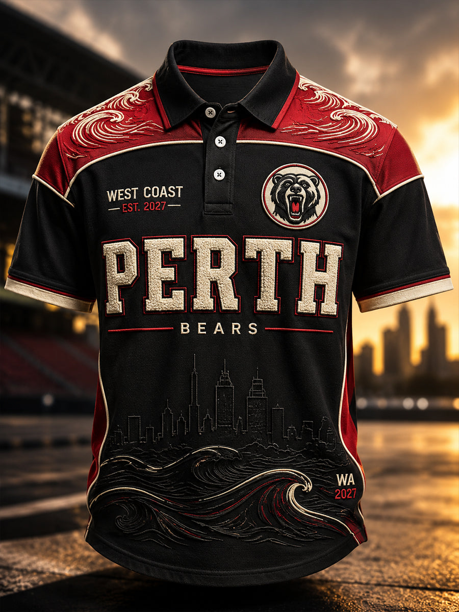 Men's Perth Bears Rugby Fan Short Sleeve Shirt