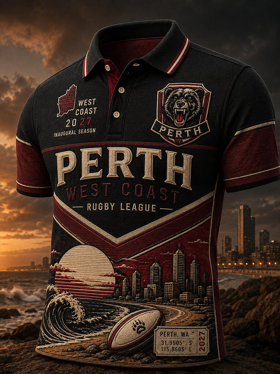 Men's Perth Bears Rugby Fan Short Sleeve Shirt