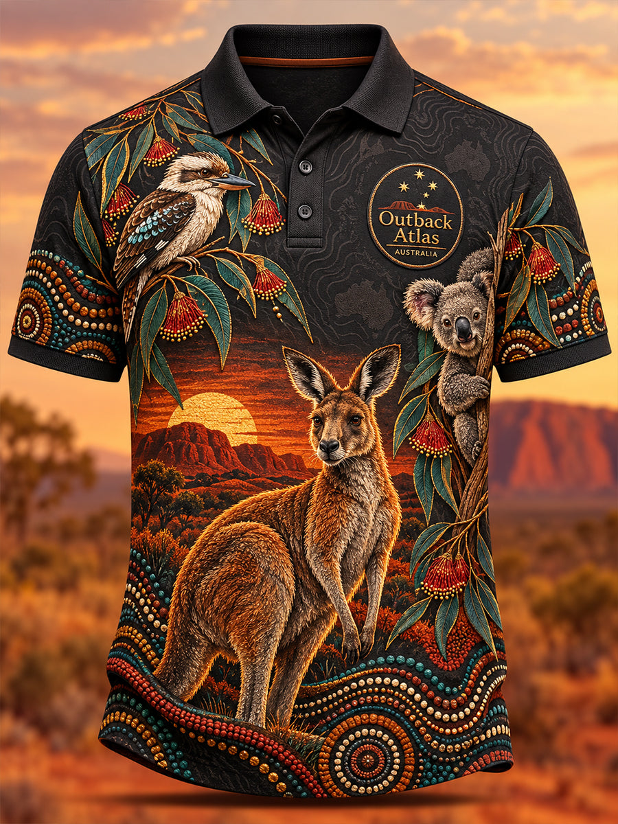 Men's Australian Animals Short Sleeve Shirt