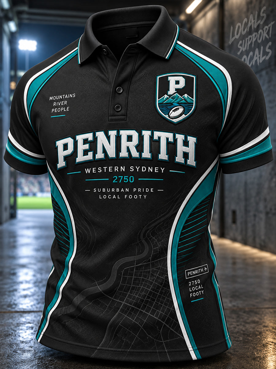 Men's Australian Rugby Penrith Panthers Fans Lover Short Sleeve Shirt