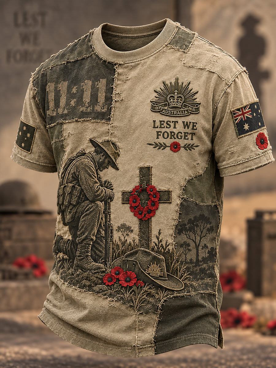 Men's Australian Remembrance Day Short Sleeves T-Shirt