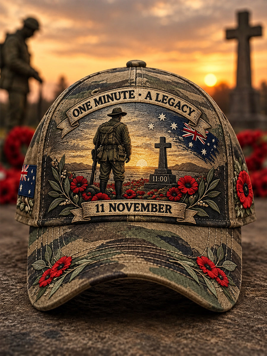 Unisex Australian Remembrance Day Veteran Commemorative Hat