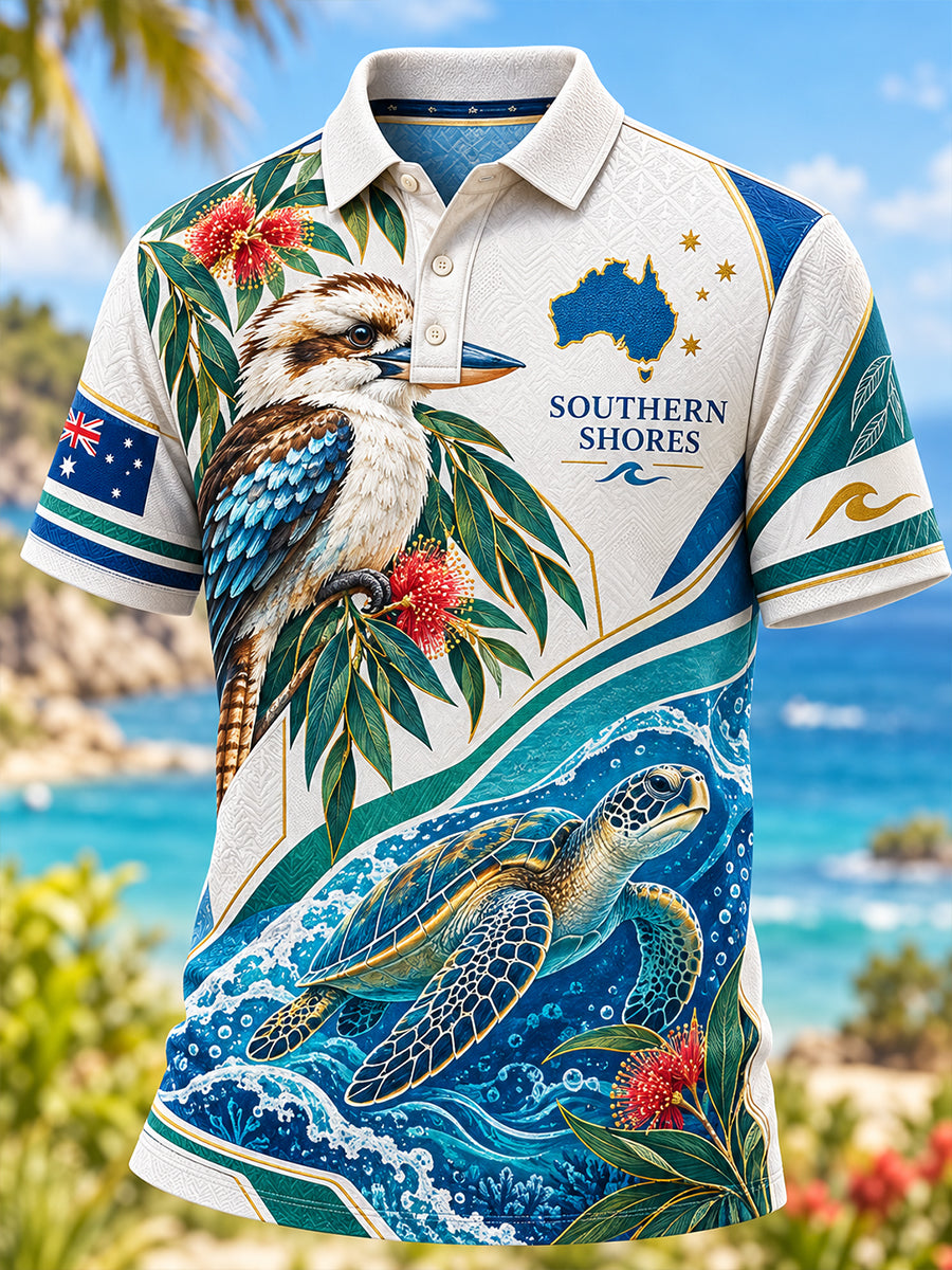 Men's Australian Animals Short Sleeve Shirt Short Sleeve Shirt