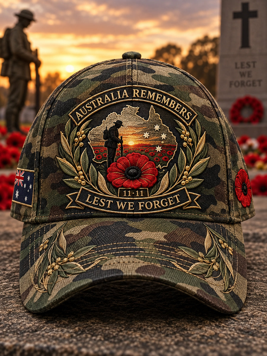 Unisex Australian Remembrance Day Veteran Commemorative Hat