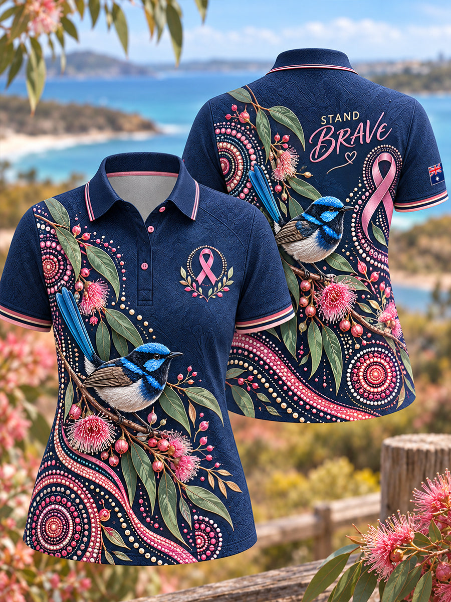 Women's Breast Cancer Awareness Culture In Australia Polo T-Shirt